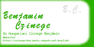 benjamin czinege business card