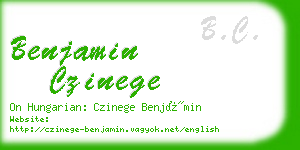 benjamin czinege business card